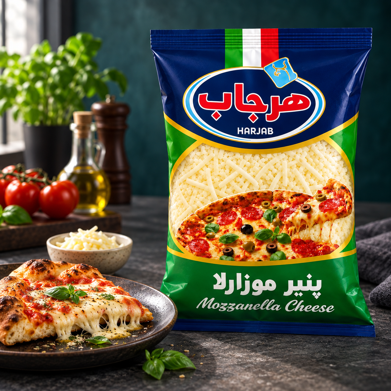 پنیر پیتزا موزارلا 2 کیلویی