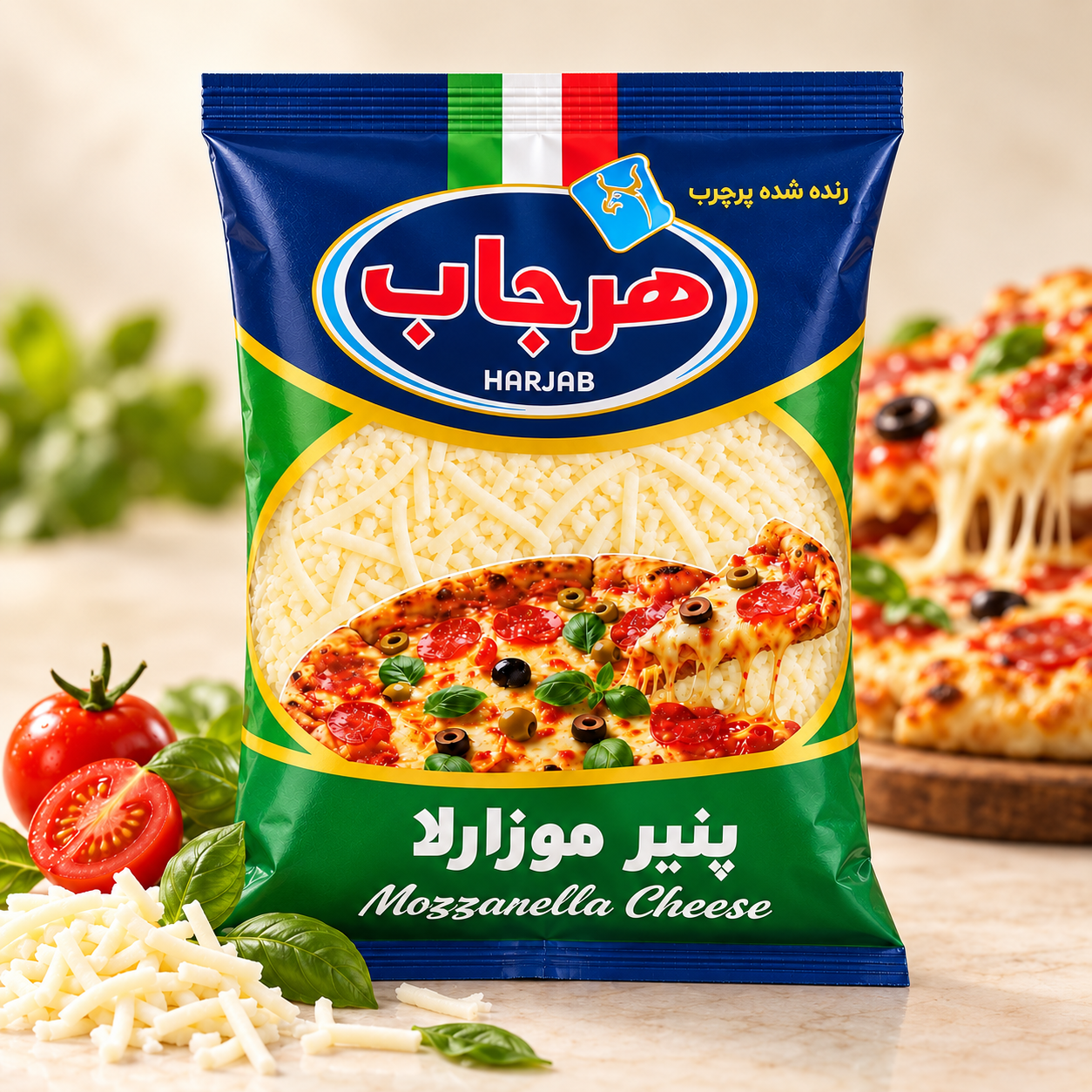 پنیر پیتزا موزارلا ۵۰۰ گرمی